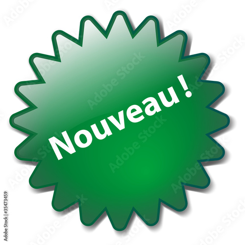 Tampon Publicitaire "NOUVEAU!" (publicité découvrir découverte)