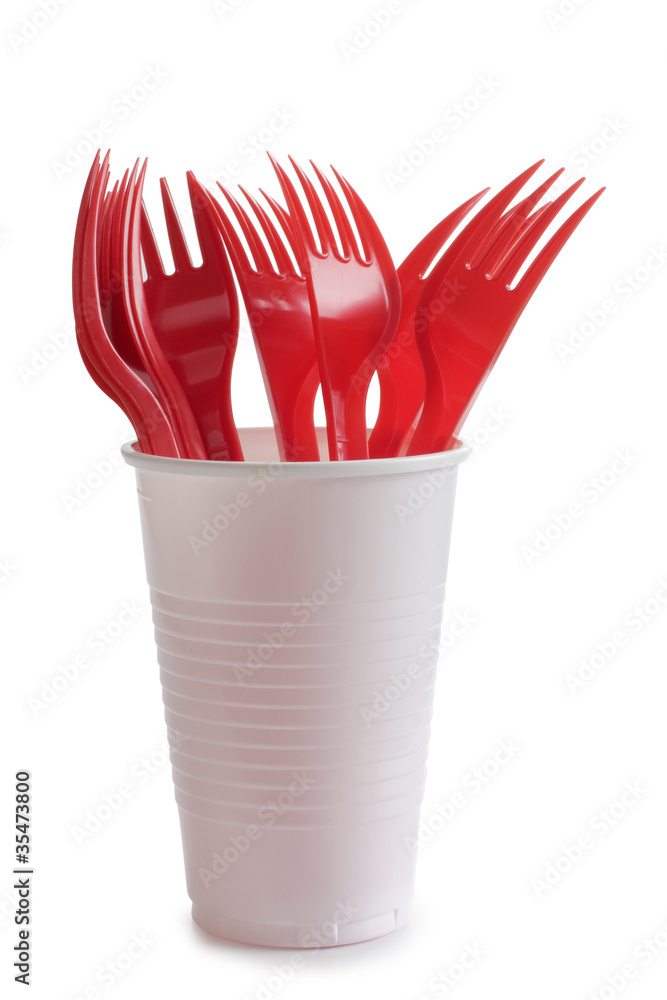 Forks and white cup Forks and white cup