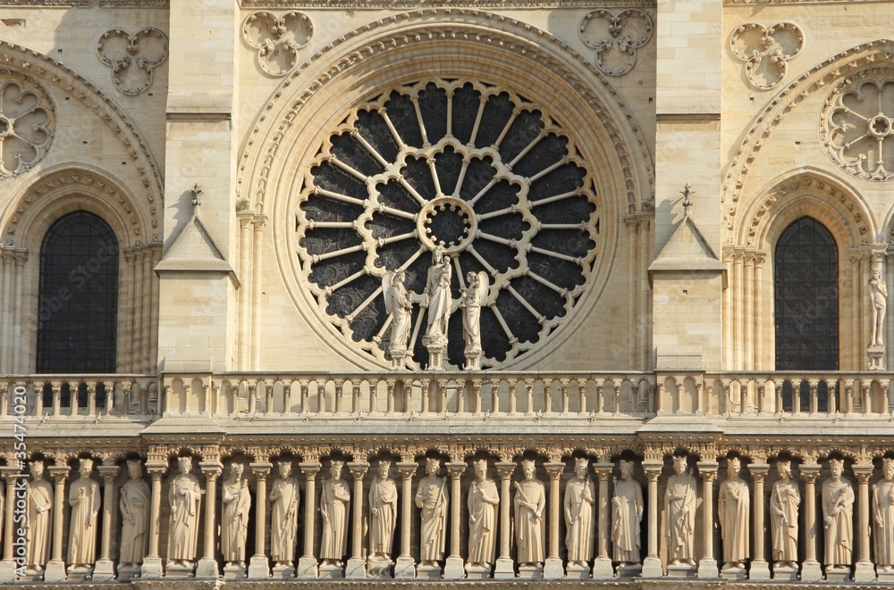 Obraz premium Zoom sur Notre Dame - Statues