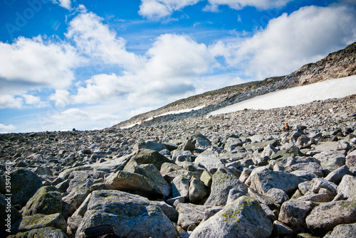 blue sky over rocky landscape in Norway © lusia83