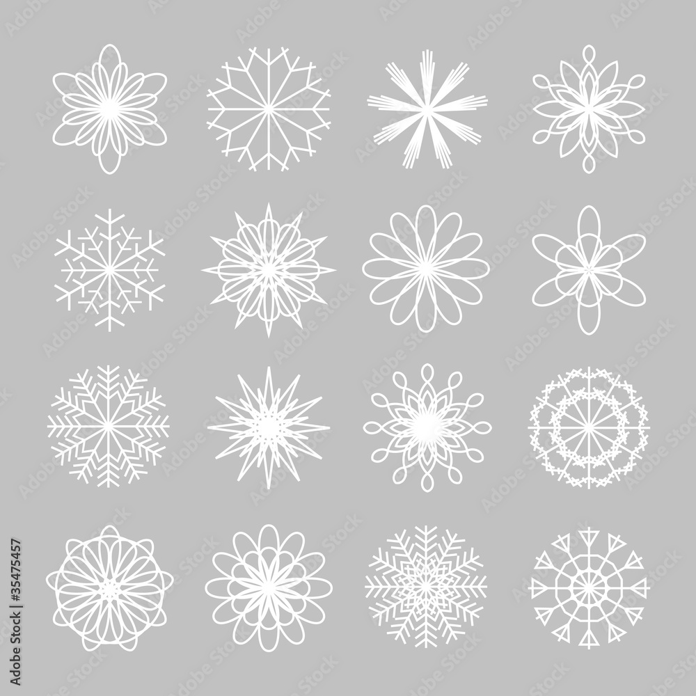 Snowflake winter set