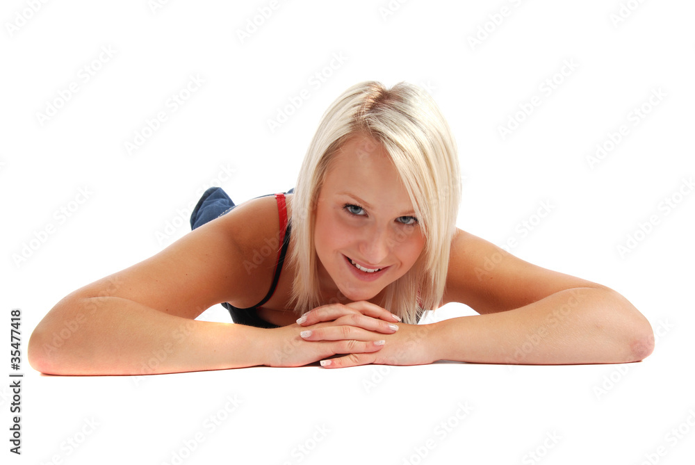 Fototapeta premium Blond Laying Down