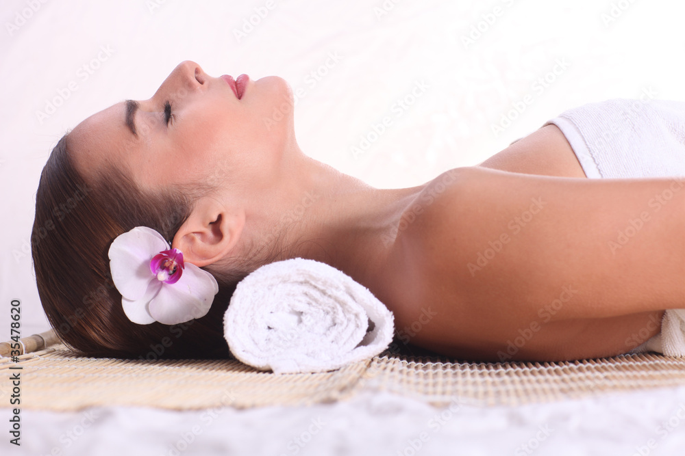 Beautiful, relaxed female. Spa treatment. Beautiful, relaxed female. Spa treatment.