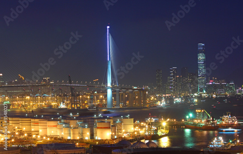 Hong Kong bridge and industrial site