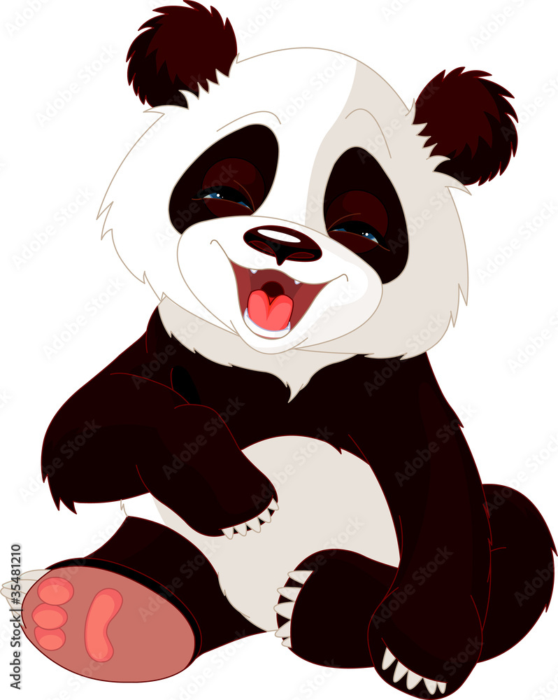 Fototapeta premium Mała Panda się śmieje