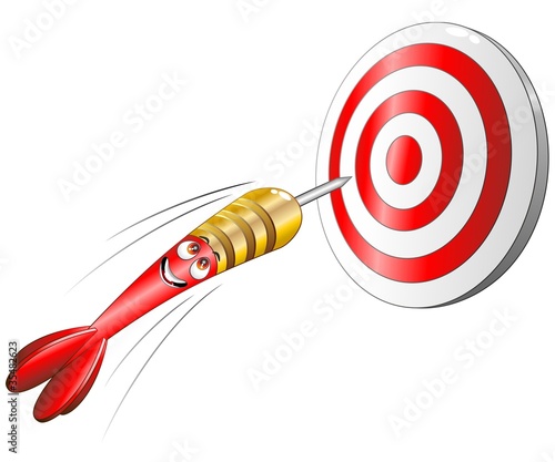 Bersaglio Freccetta Cartoon-Target Success Concept-Vector
