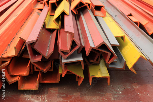 Photography colorful angle steel