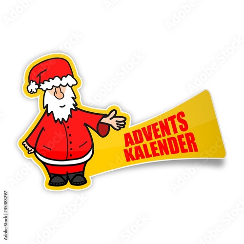 sticker weihnachtsmann adventskalender 1