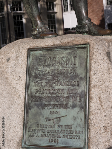 Принти на полотні Statue to Massasoit in Plymouth Massachusetts USA