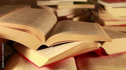 Stacked books