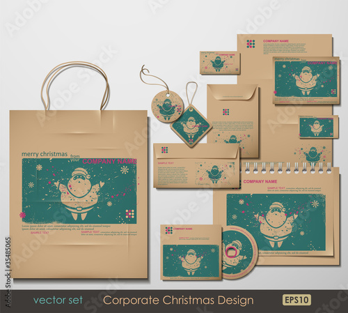 Corporate Christmas Design. Santa Clause theme.