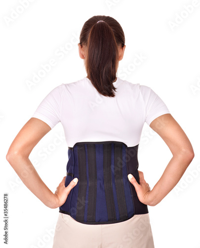 Konstfotografi Trauma of back. Lumbar braces.