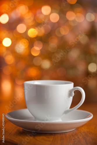 Coffee cup against soft defocused background