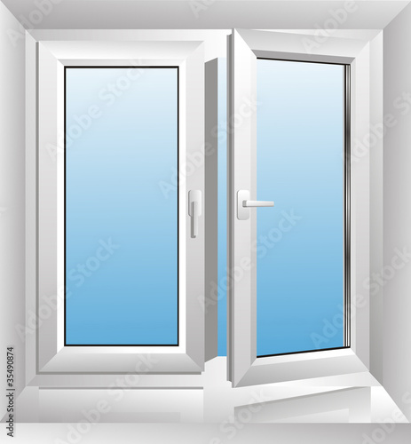 фотографія white plastic window