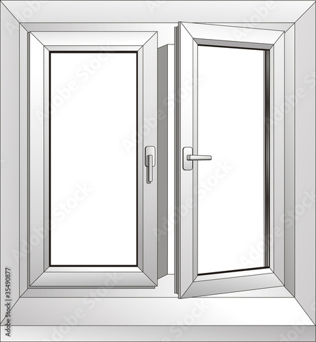 фотографія white plastic window