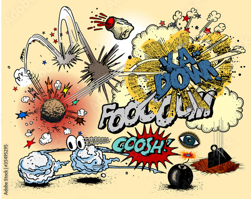 Comic book explosions