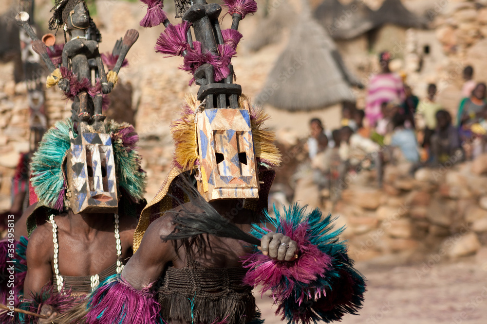 Obraz premium Satibe mask and the Dogon dance, Mali.