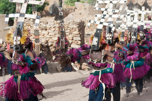 Kanaga mask and the Dogon dance, Mali.