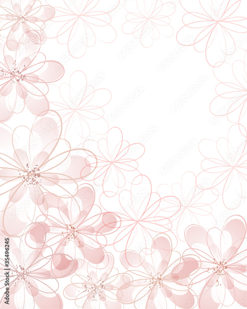 soft pastel background with flowers