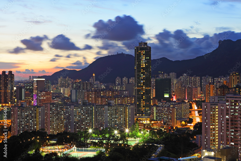Obraz premium kowloon at night