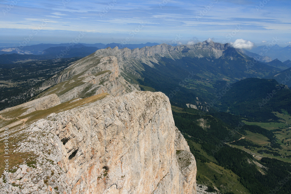 Fototapeta premium Crêtes du Vercors vues du Grand Veymont