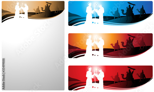 Nativity banners and letter