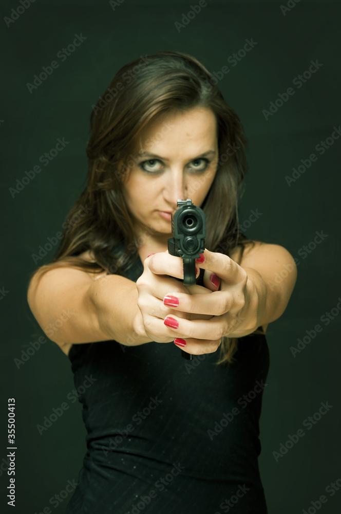 Girl with gun