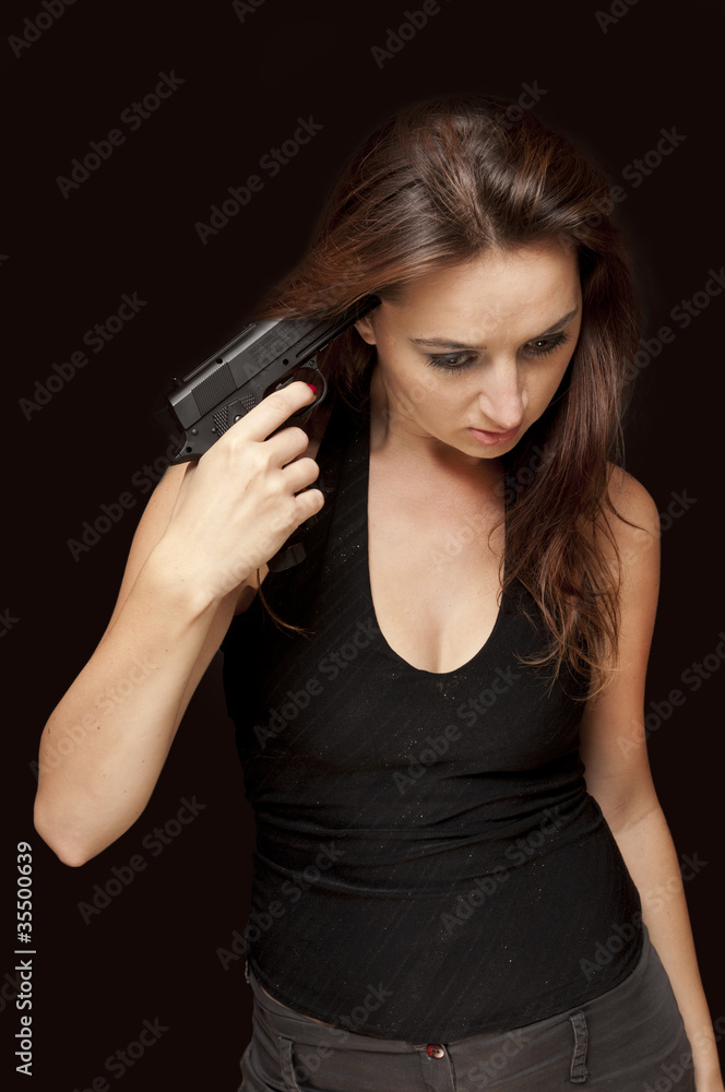 Girl with gun Girl with gun