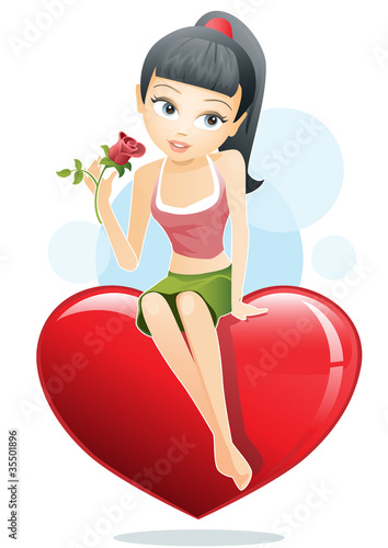 young girl in love