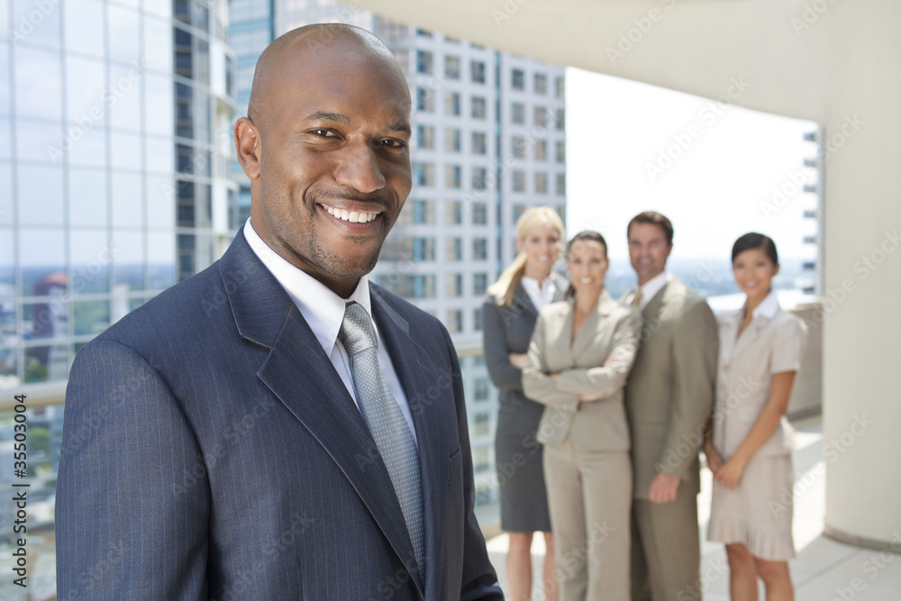 African American Man Businessman & Business Team African American Man Businessman & Business Team