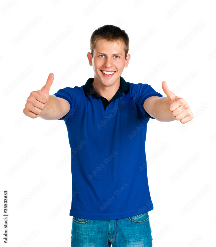 student with thumb up student with thumb up