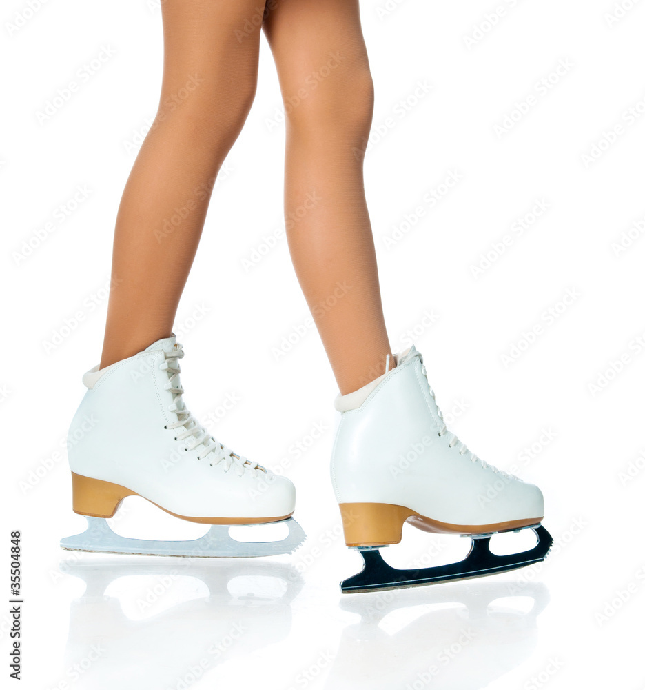 girls legs skating on the ice