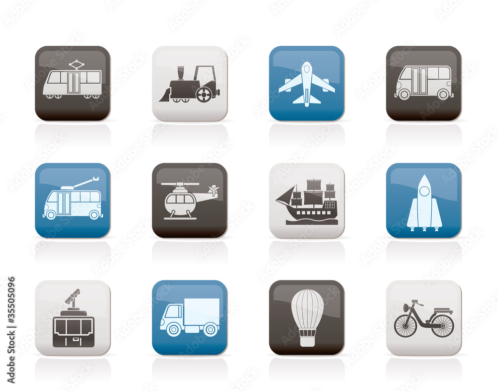 Travel and transportation icons - vector icon set Travel and transportation icons - vector icon set