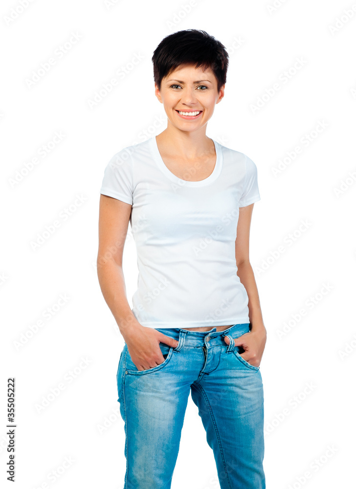 brunette in a white shirt brunette in a white shirt