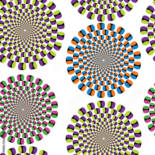 Abstract seamless with elements of optical illusion