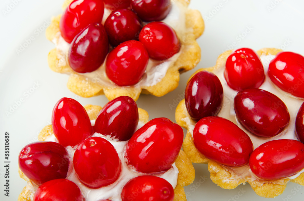 Fruit cakes with cornel berries Fruit cakes with cornel berries