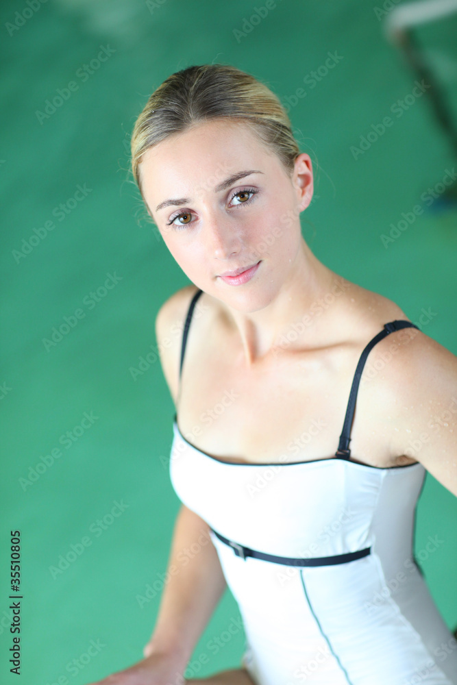 Portrait of beautiful woman relaxing in spa resort Portrait of beautiful woman relaxing in spa resort