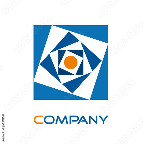 Logo circle inside square # Vector