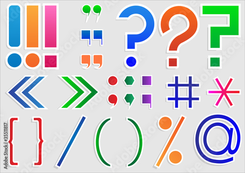 Set of punctuation marks