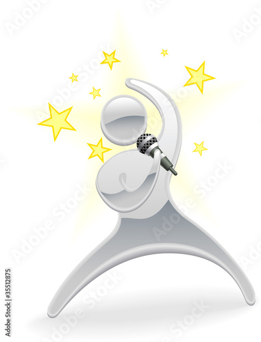 Metallic cartoon character ...