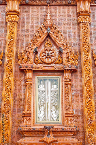 Wood Window in Temple,Thailand