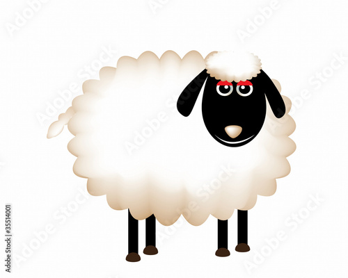 A delightful sheep cartoon.
