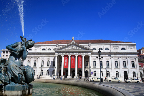 Obraz na płótnie Theatre national de Dona Maria w salonie
