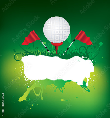 Golf background with grunge element
