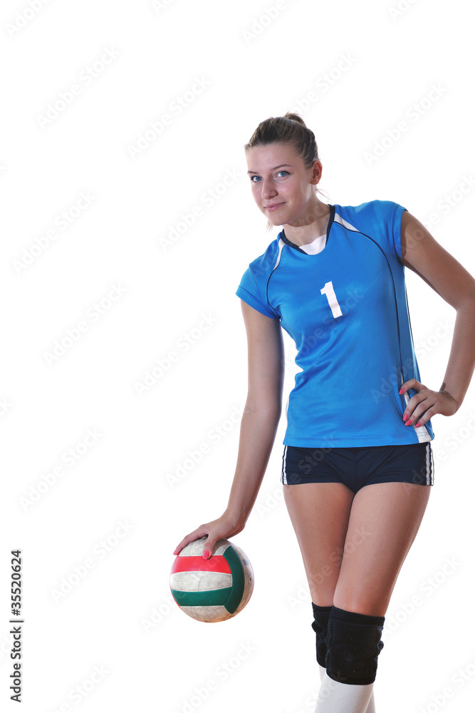 gir playing volleyball