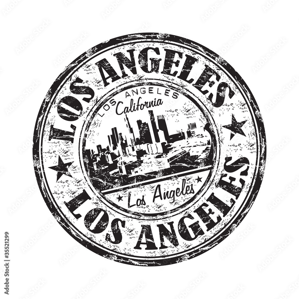 Fototapeta premium Los Angeles grunge rubber stamp