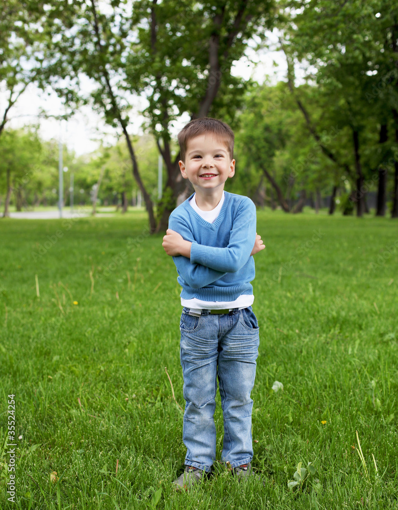 Portrait of a little boy outdoors Portrait of a little boy outdoors