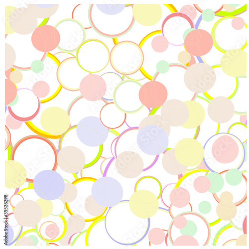 Spring and Summer Bubbles Abstract Vector Background