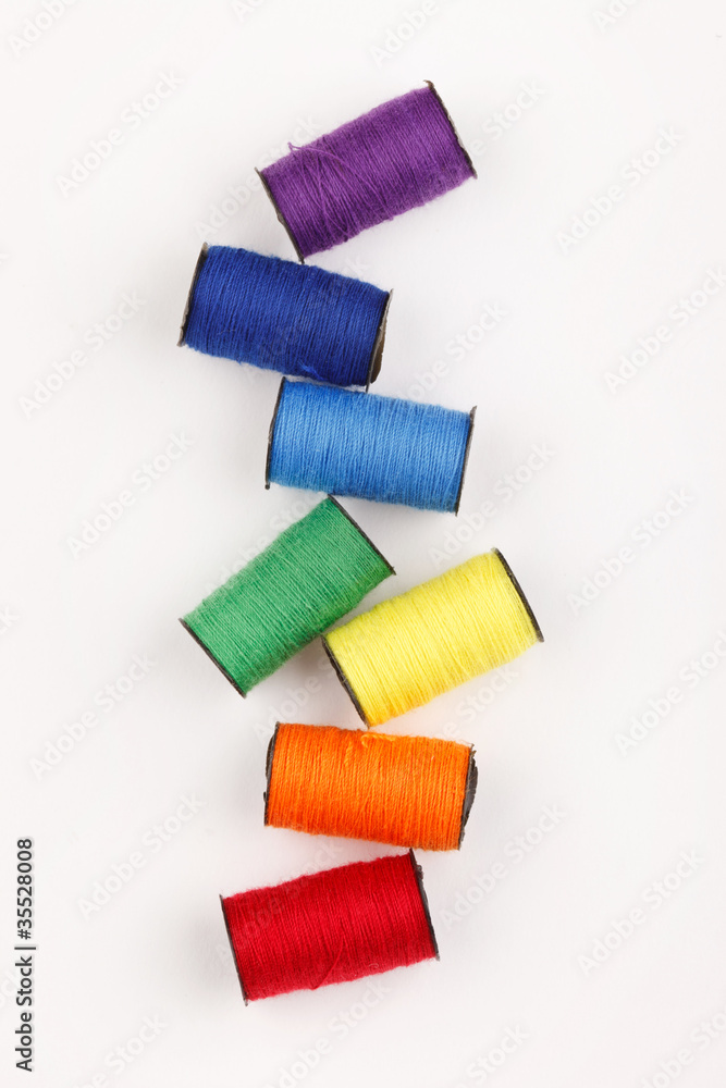 bobbins of lurex thread