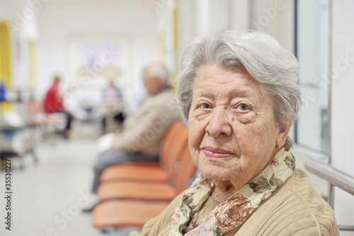 Senior Woma Waitng for Treatment in Hospital 4 photo